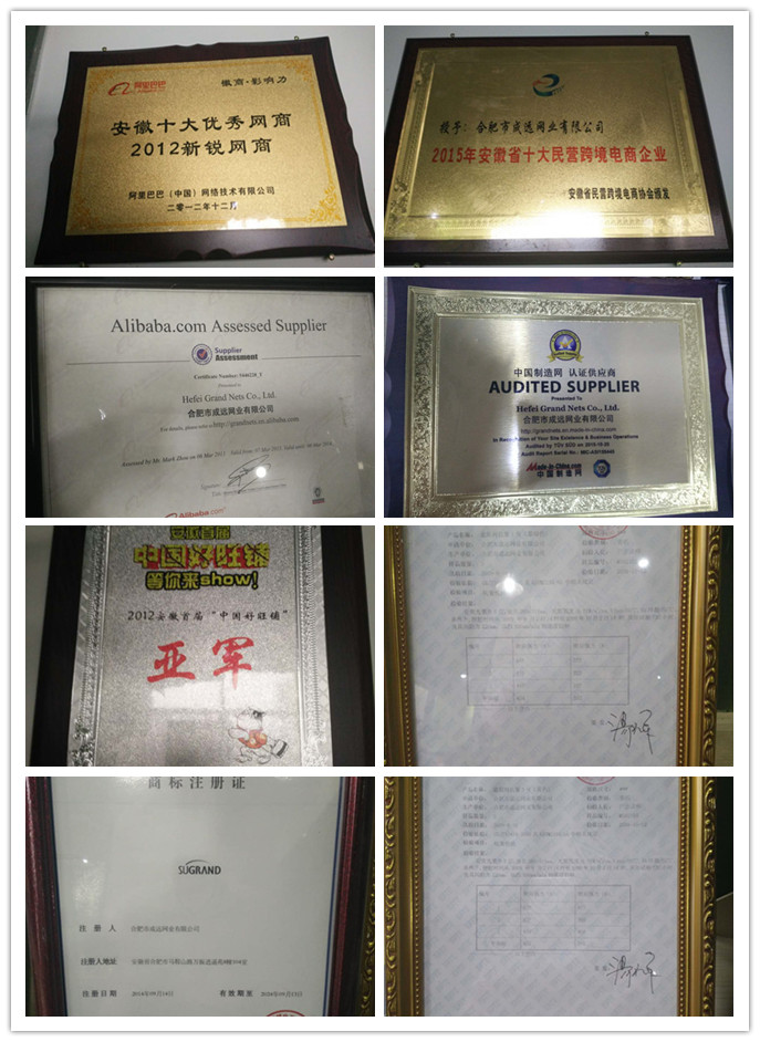 Anhui Sugrand Top Nets Co.,Ltd.honor