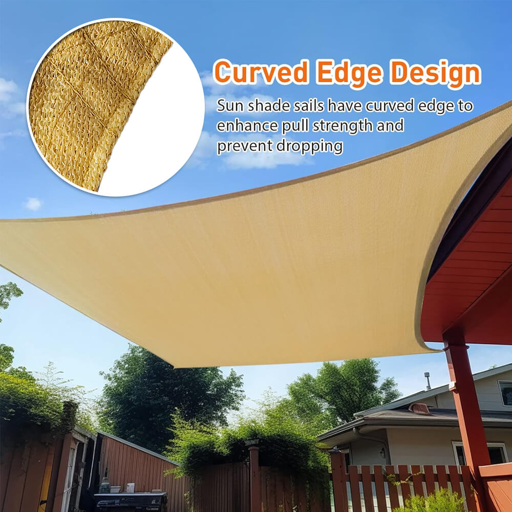 Outdoor Triangle UV Block Protection HDPE Shade Sail