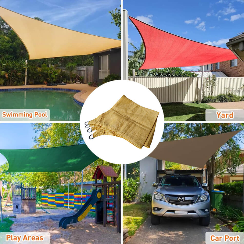 Outdoor Triangle UV Block Protection HDPE Shade Sail