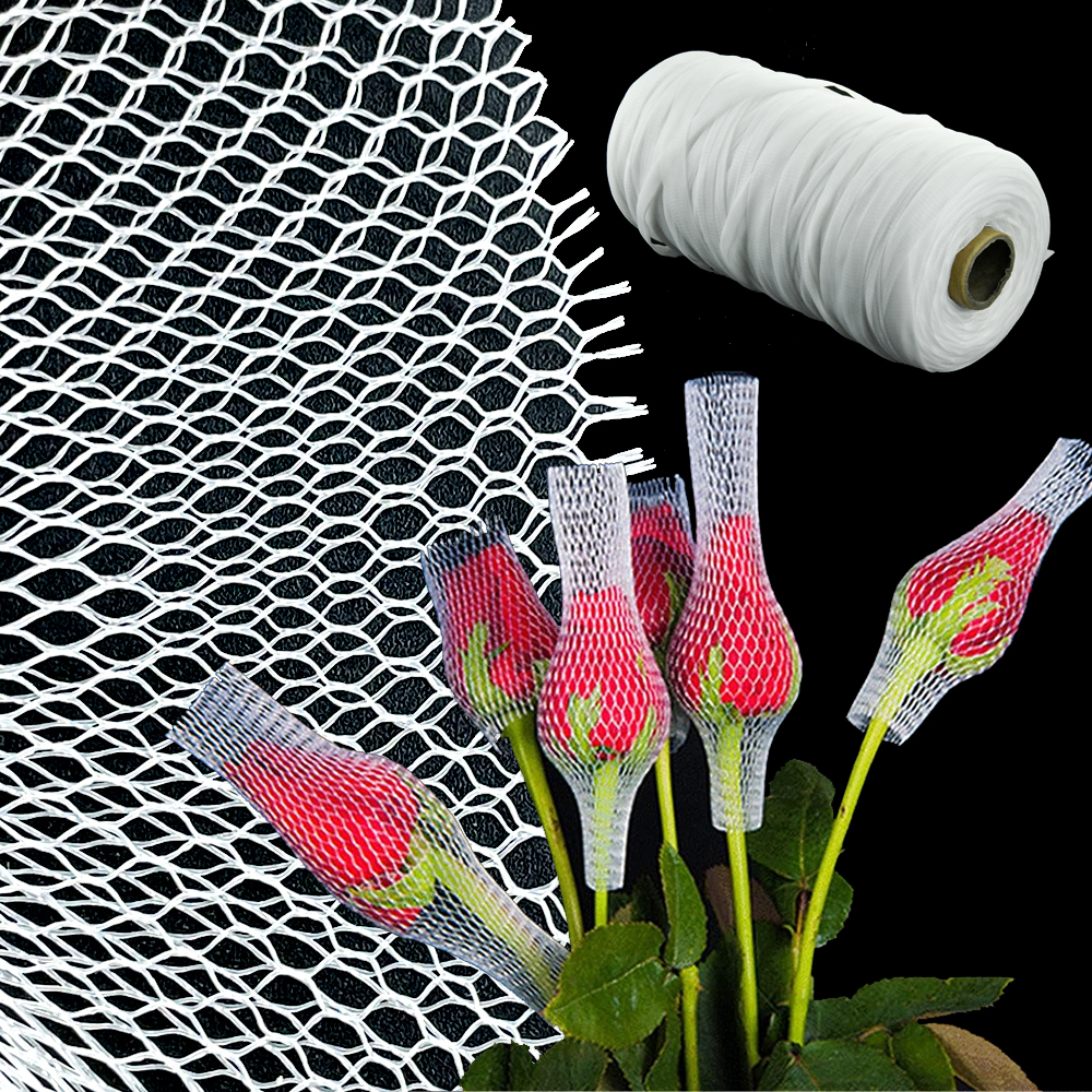 Wholesale Plastic Protective Sleeve Netting Rose Bud Nets Flower Net