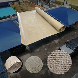 Outdoor Plastic Shade Beige Knitting Waterproof Shade Canopy 