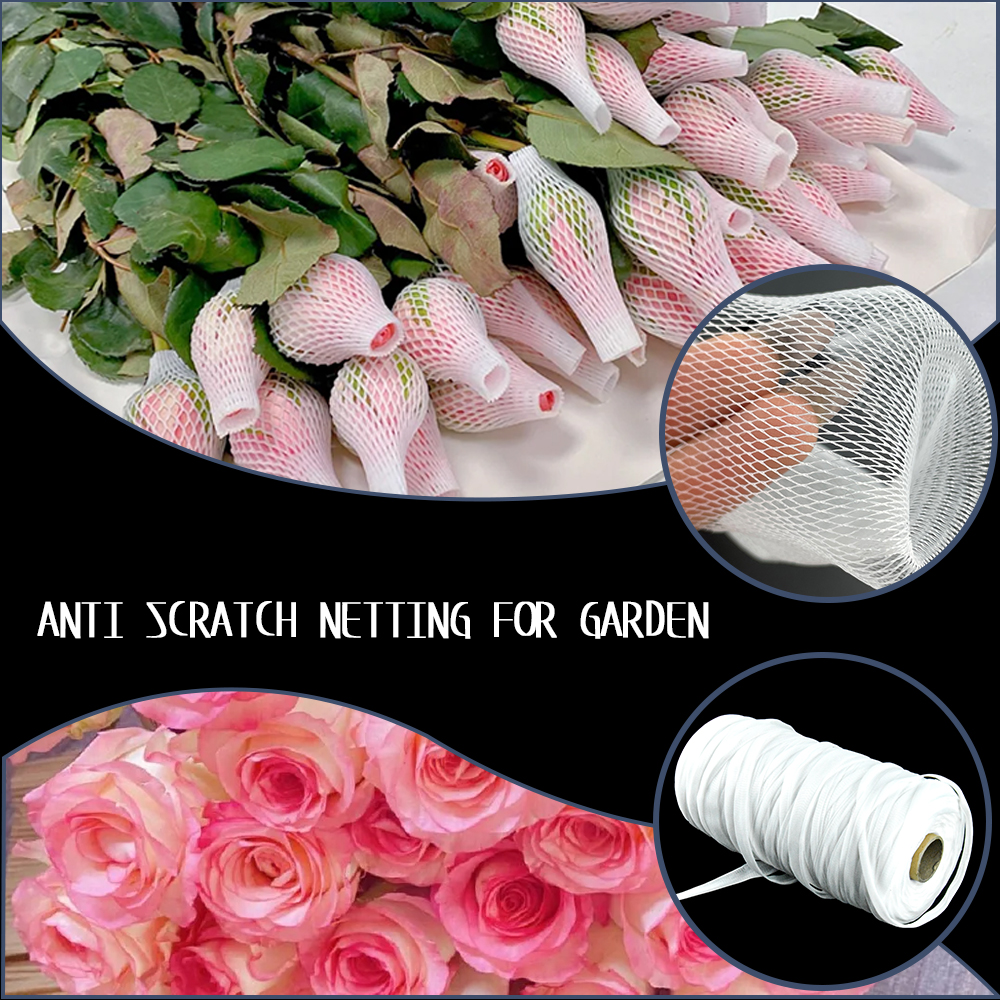 Flower Bud Protective for Flowers White Plastic Sleeve Net