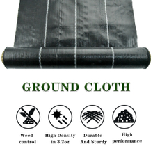 Black PP Weed Control Mat Agricultural Ground Cover