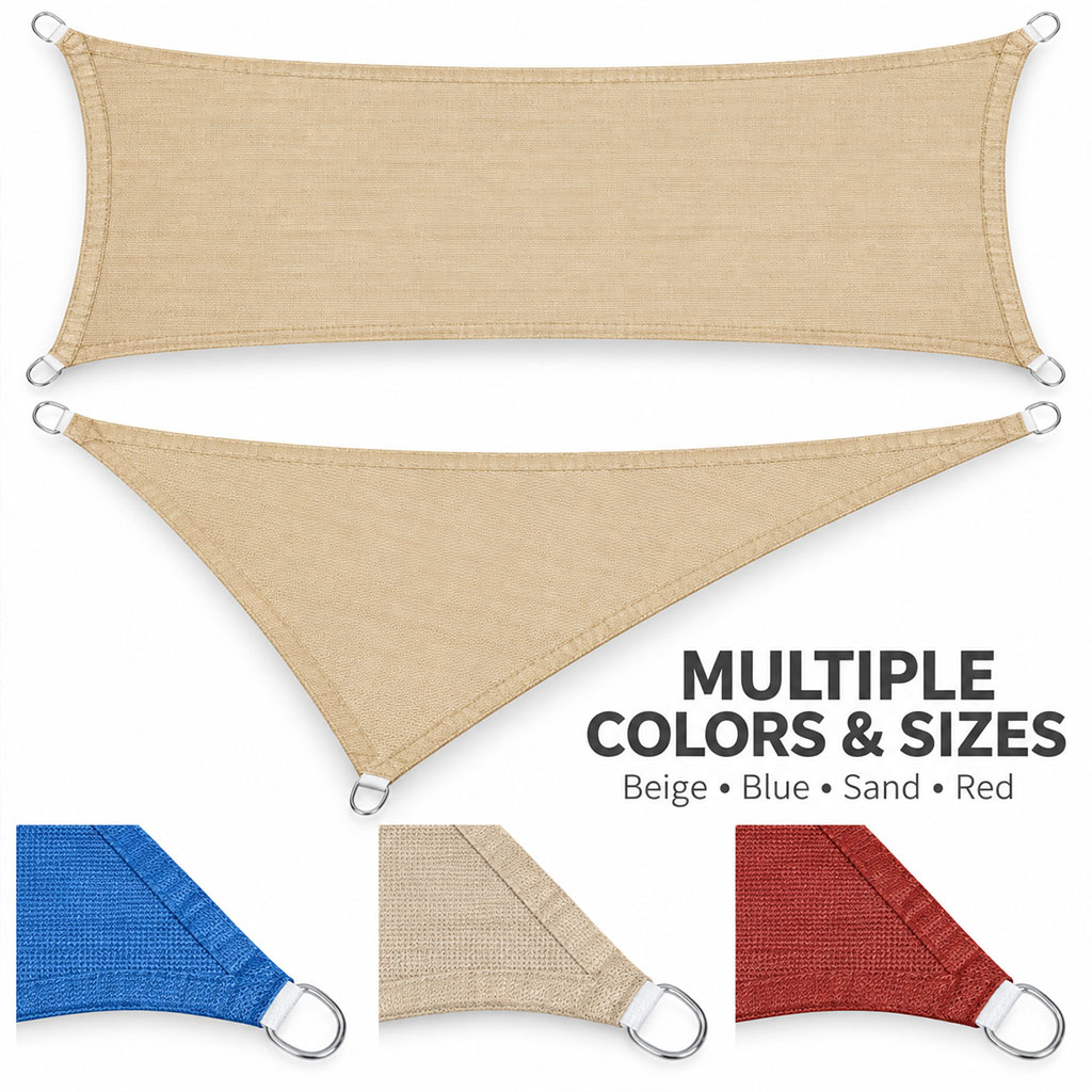 beige shade sail